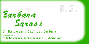 barbara sarosi business card